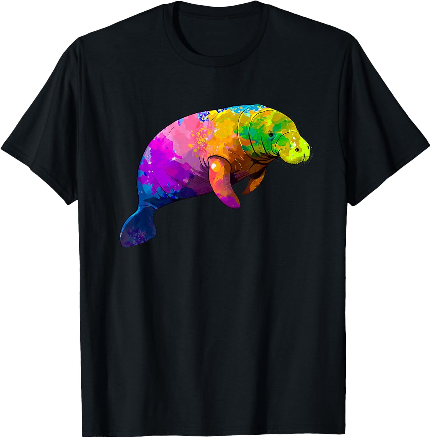Cute Manatee Art Women Kids Sea Cow Lover Manatee T-Shirt - T-Shirt | Black