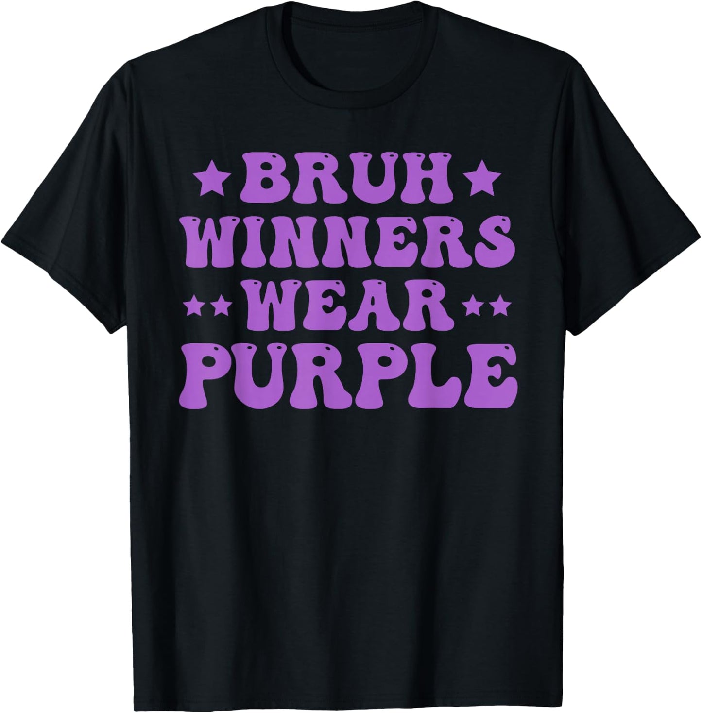 Winners Wear Purple Camp Team Spirit Week Matching Colors T-Shirt - T-Shirt | Black