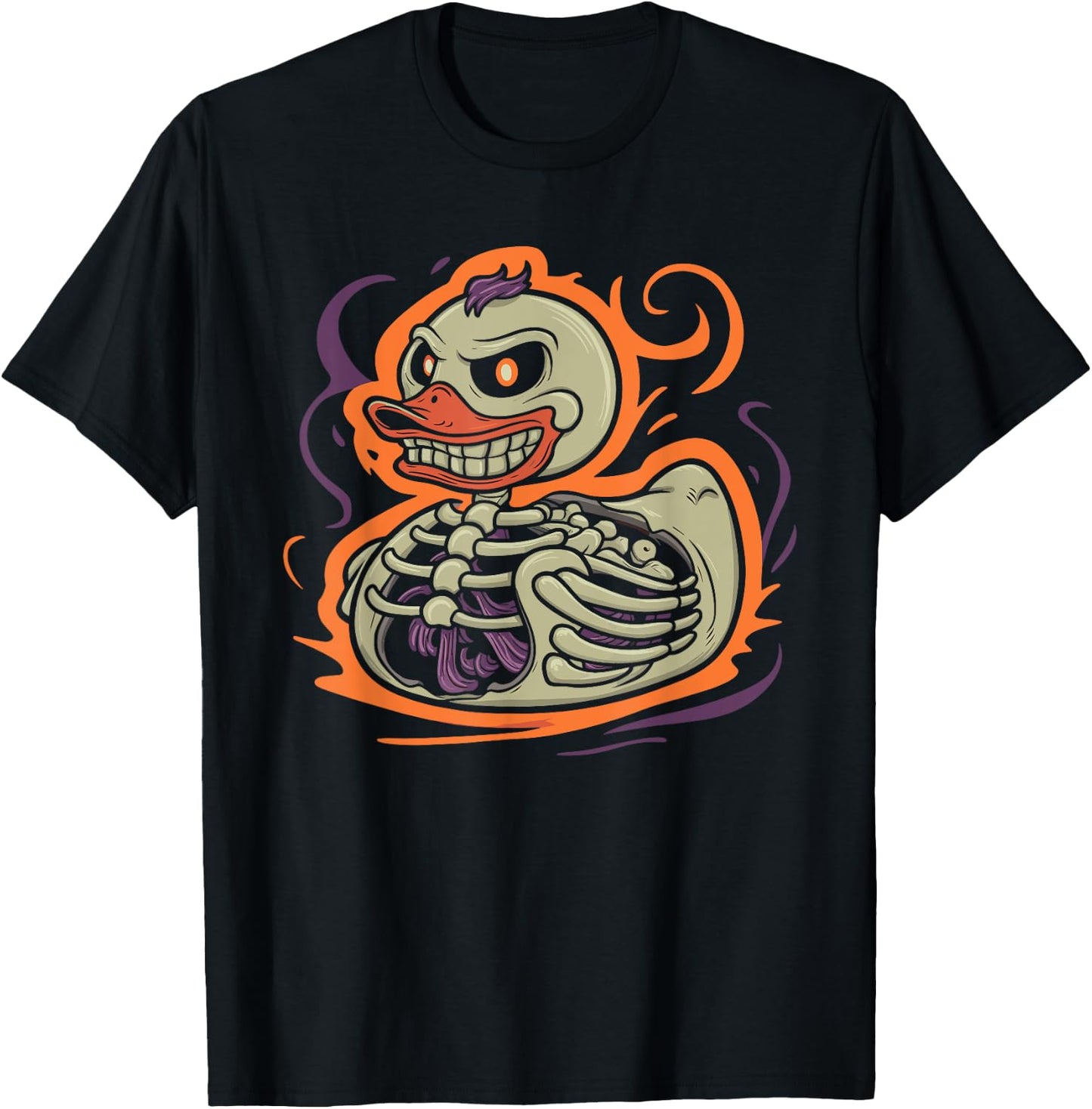 Rubber Duck Skeleton Rubber Duckie Costume Party T-Shirt - T-Shirt | Black