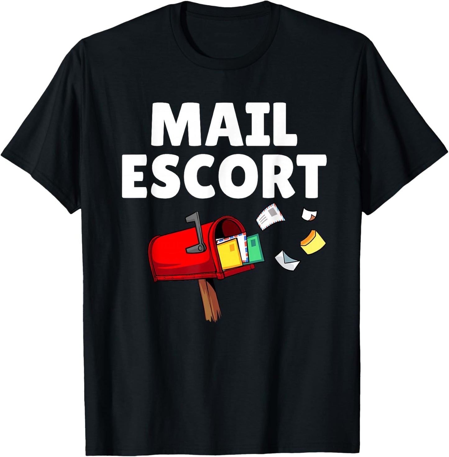 Funny Mailman Design Women Postal Worker Gag Mailman T-Shirt - T-Shirt | Black