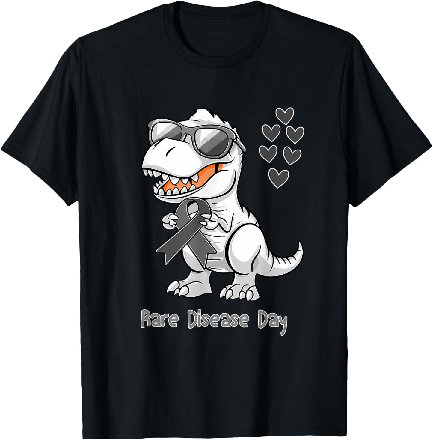 T-rex Dinosaur Rare Disease Day Dino Toddlers T-Shirt - T-Shirt | Black