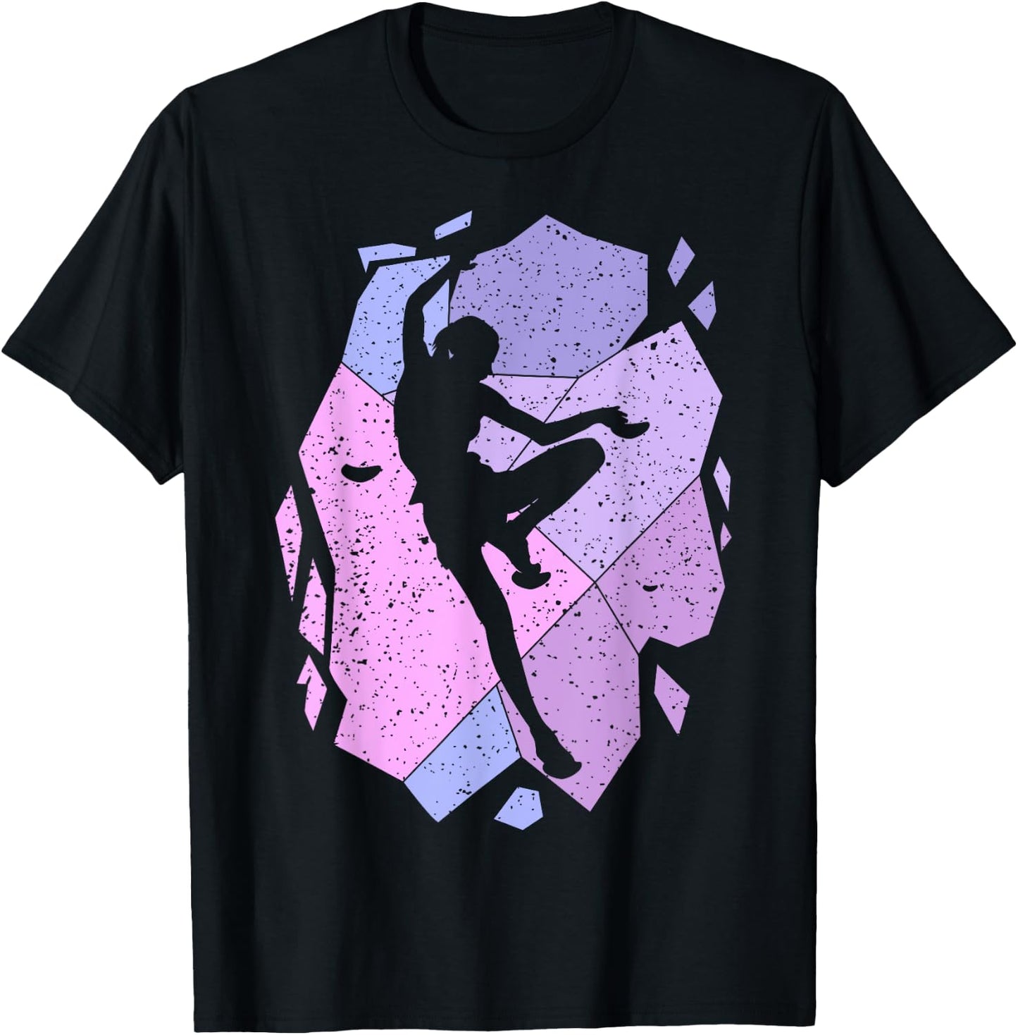 Climbing Climber Female Girl , Black, S T-Shirt - T-Shirt | Black