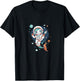 Cute Astronaut Mermaid in Space Funny Planetary Kids T-Shirt - T-Shirt | Black