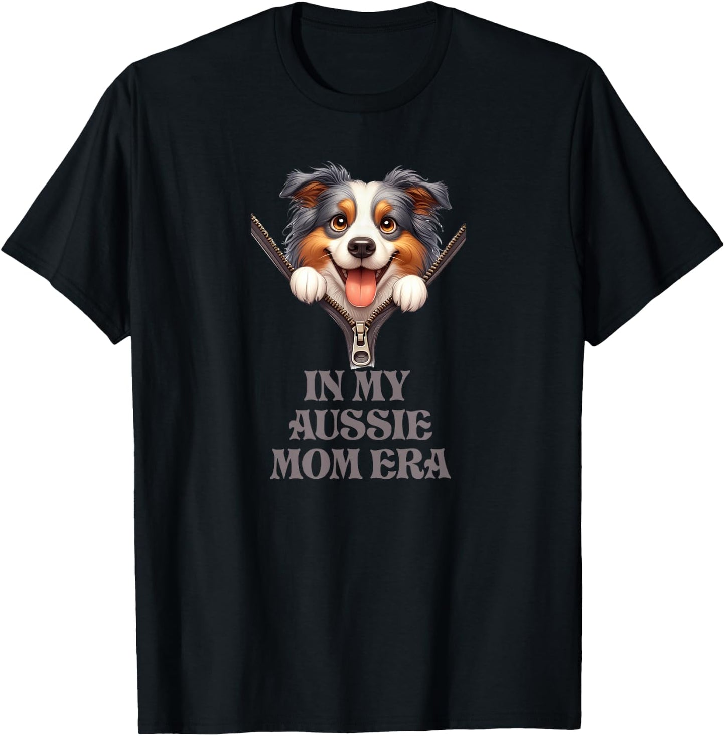 In My Aussie Mom Era T-Shirt - T-Shirt | Black