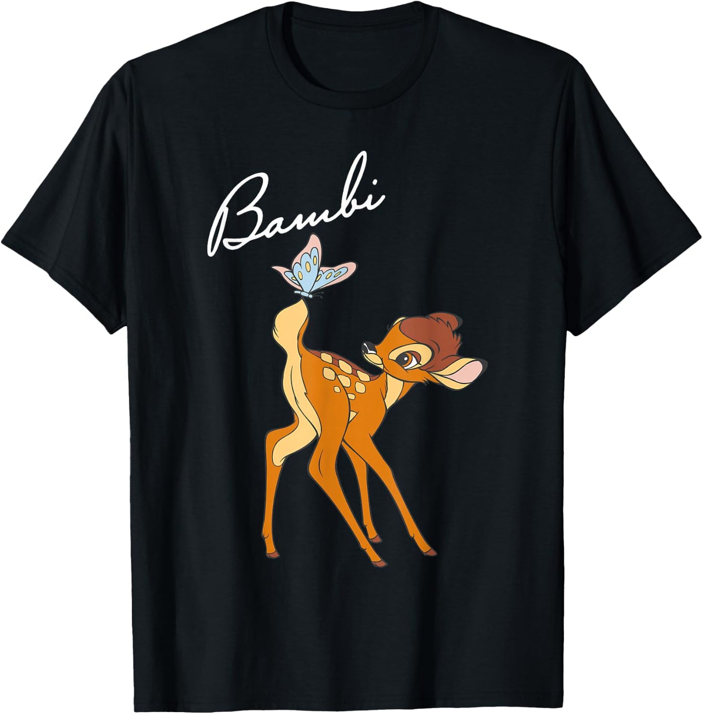 Bambi Butterfly Tail , black T-Shirt - T-Shirt | Black