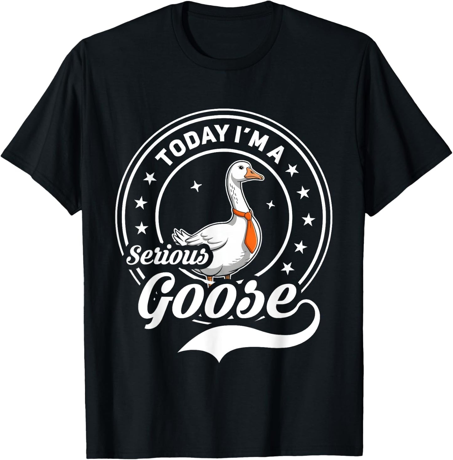 Today I'm A Serious Goose Funny Goose Meme T-Shirt - T-Shirt | Black
