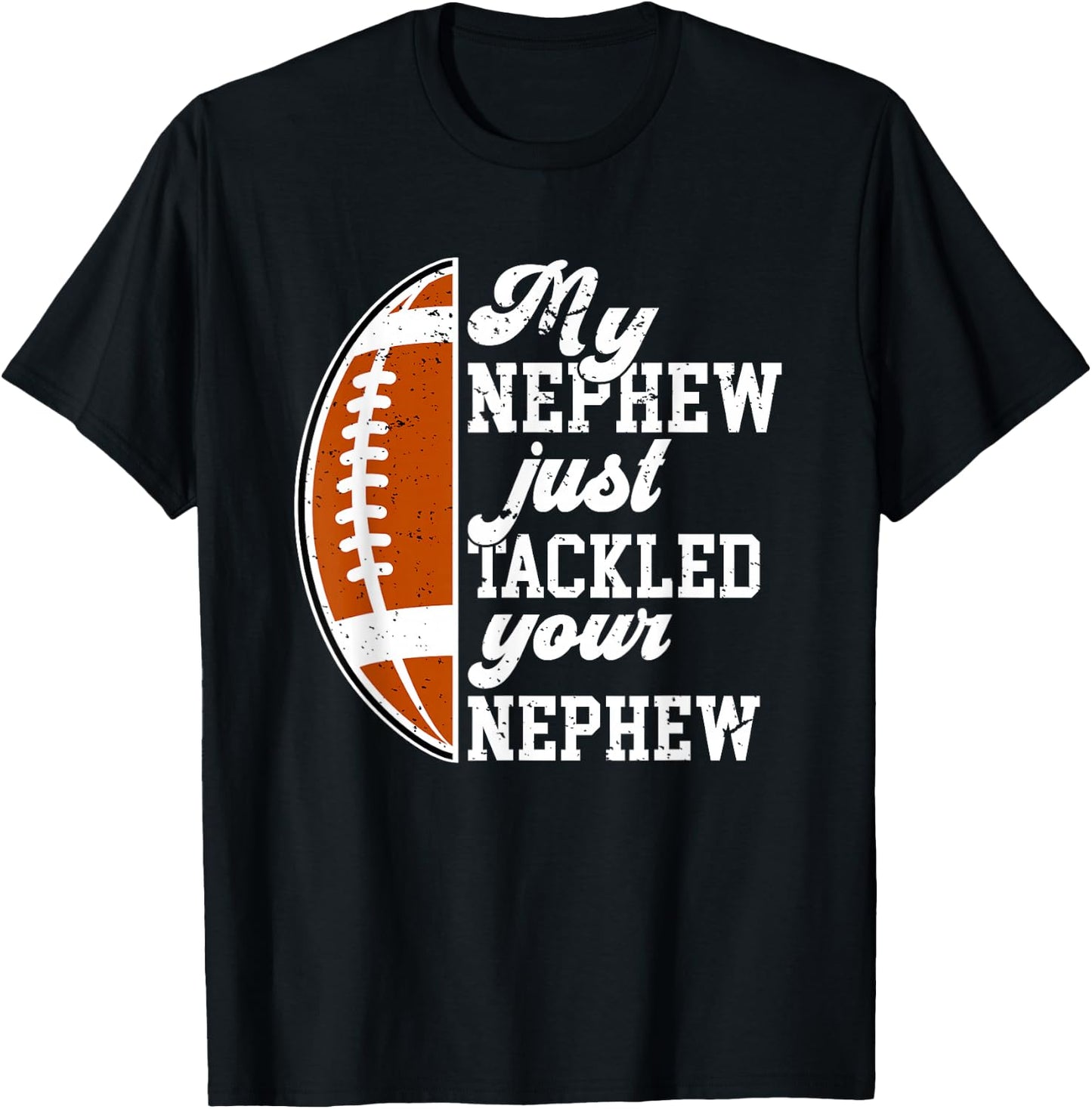 My Nephew Football Aunt of A Football Player Auntie T-Shirt - T-Shirt | Black