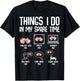 Pig Things I Do in My Spare Time Women Kids T-Shirt - T-Shirt | Black