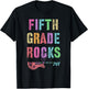 FIFTH GRADE ROCKS Teacher Rockstar Team 5th Gr Ready To Rock Women Kids T-Shirt - T-Shirt | Black