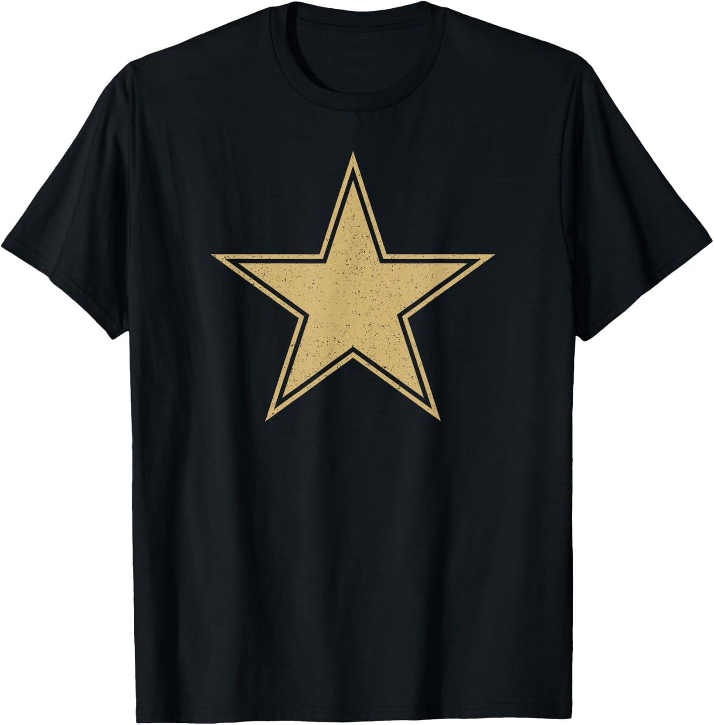 Goldener Stern auf einem T-Shirt - T-Shirt | Black