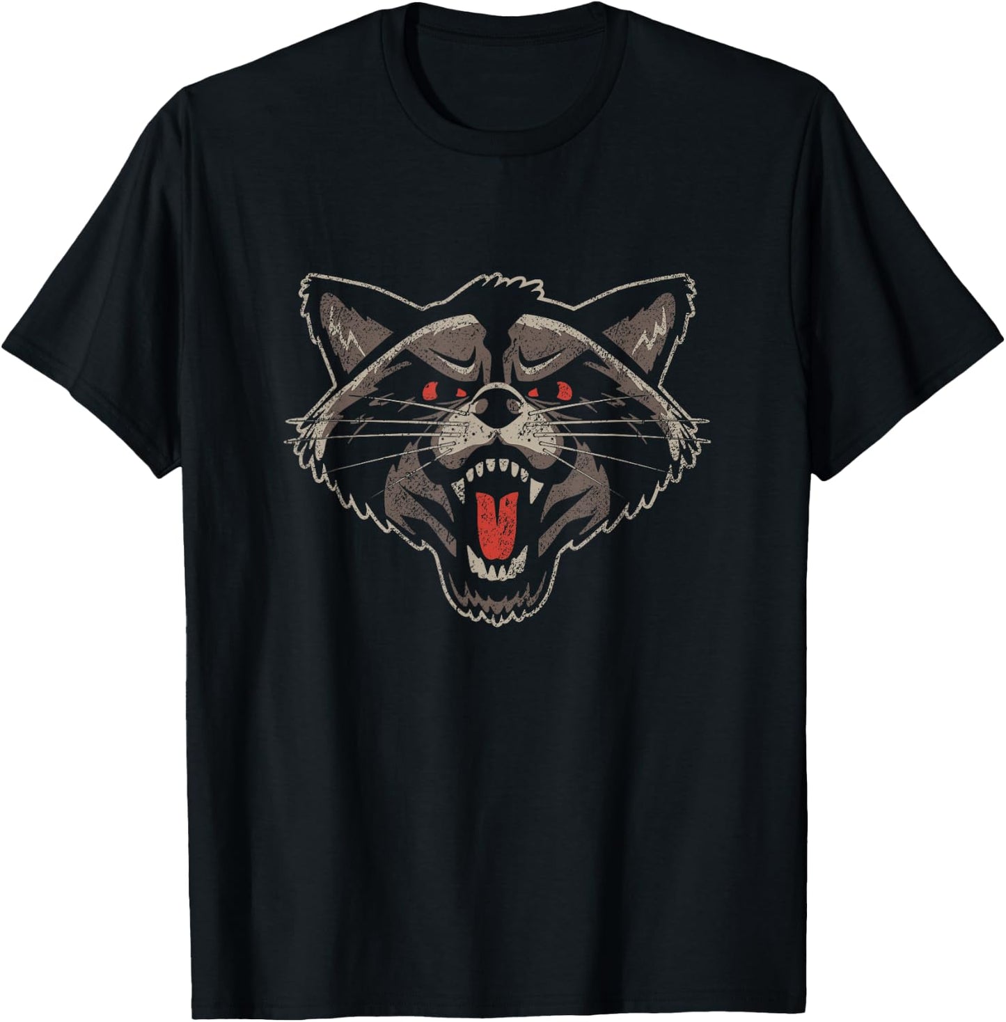 Funny Rabid Racoon workout motivational Exercise T-Shirt - T-Shirt | Black