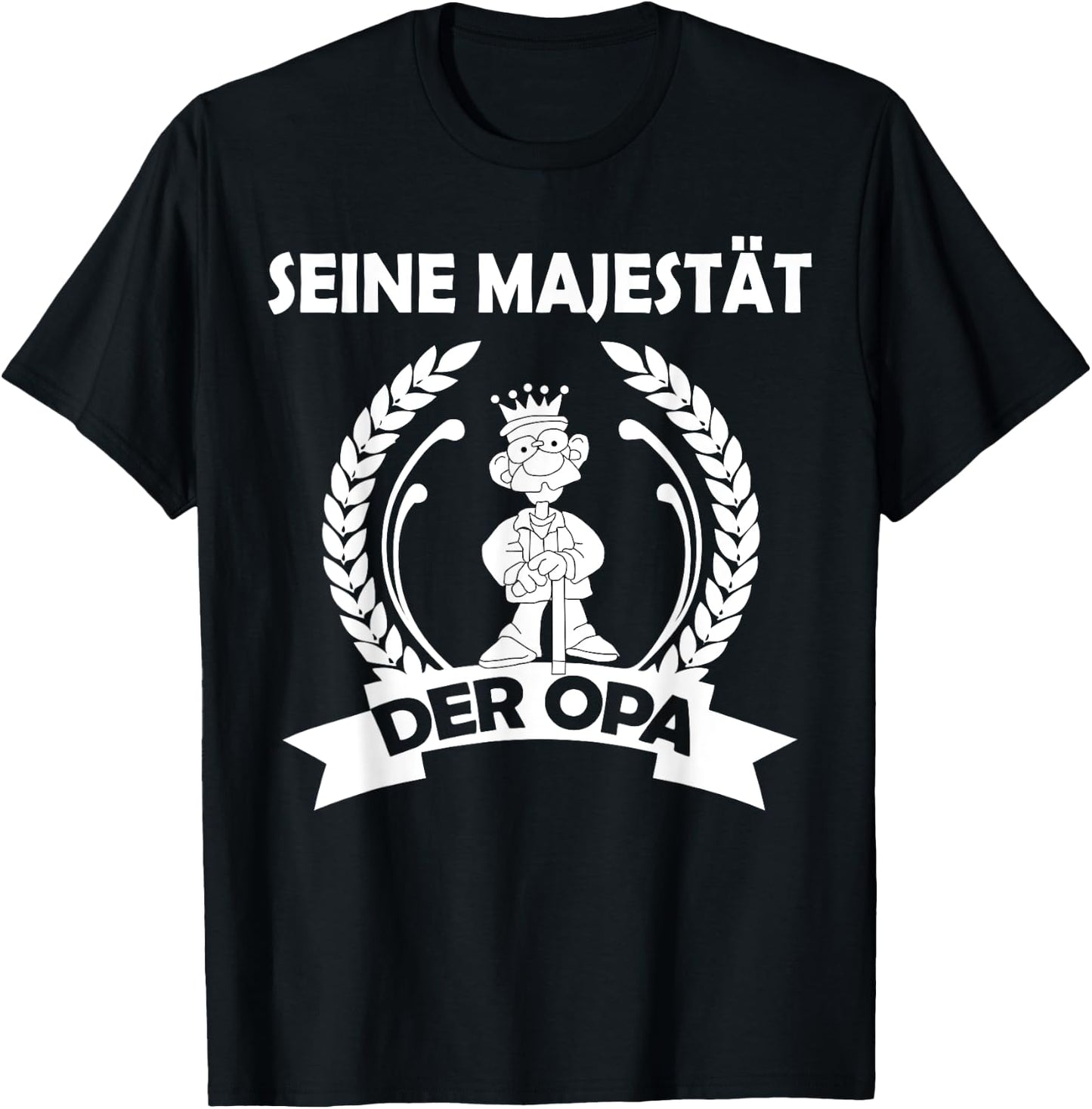 Men's His Majesty the Grandpa T-Shirt - T-Shirt | Black