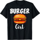 Hamburger Cheeseburger Burger Girl T-Shirt - T-Shirt | Black