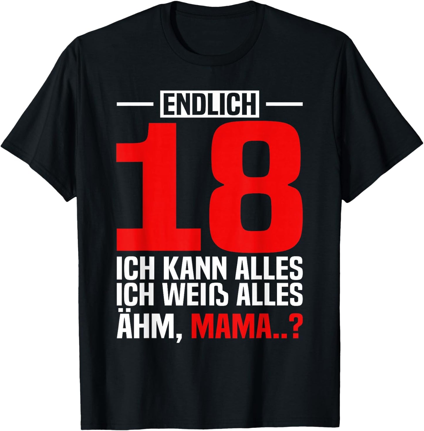 Eltern Lustiger Spruch Mama Sohn 18.Geburtstag T-Shirt - T-Shirt | Black