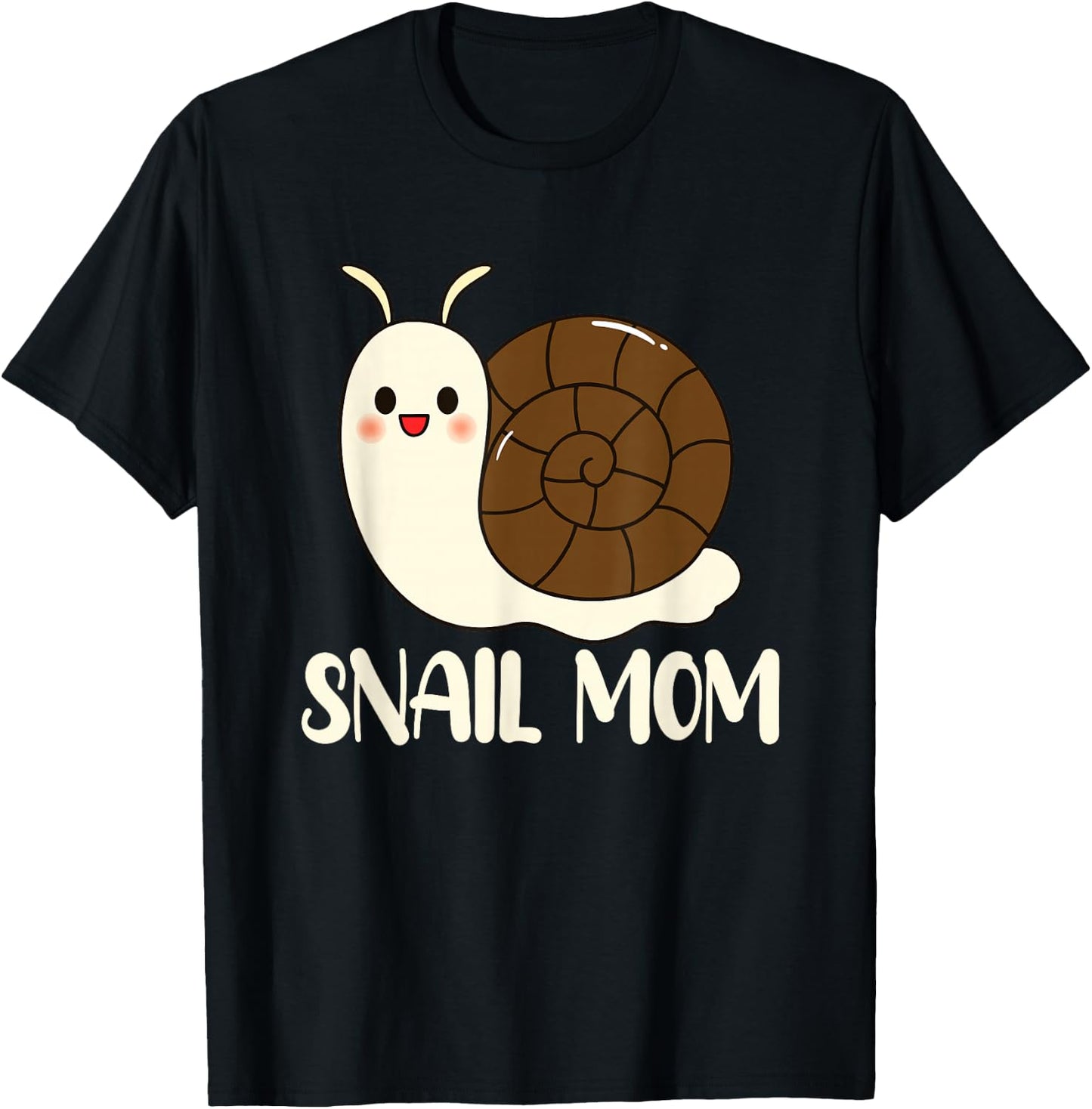 Snail Mom Slug Clothes Girls Outfit Gift Snail T-Shirt - T-Shirt | Black