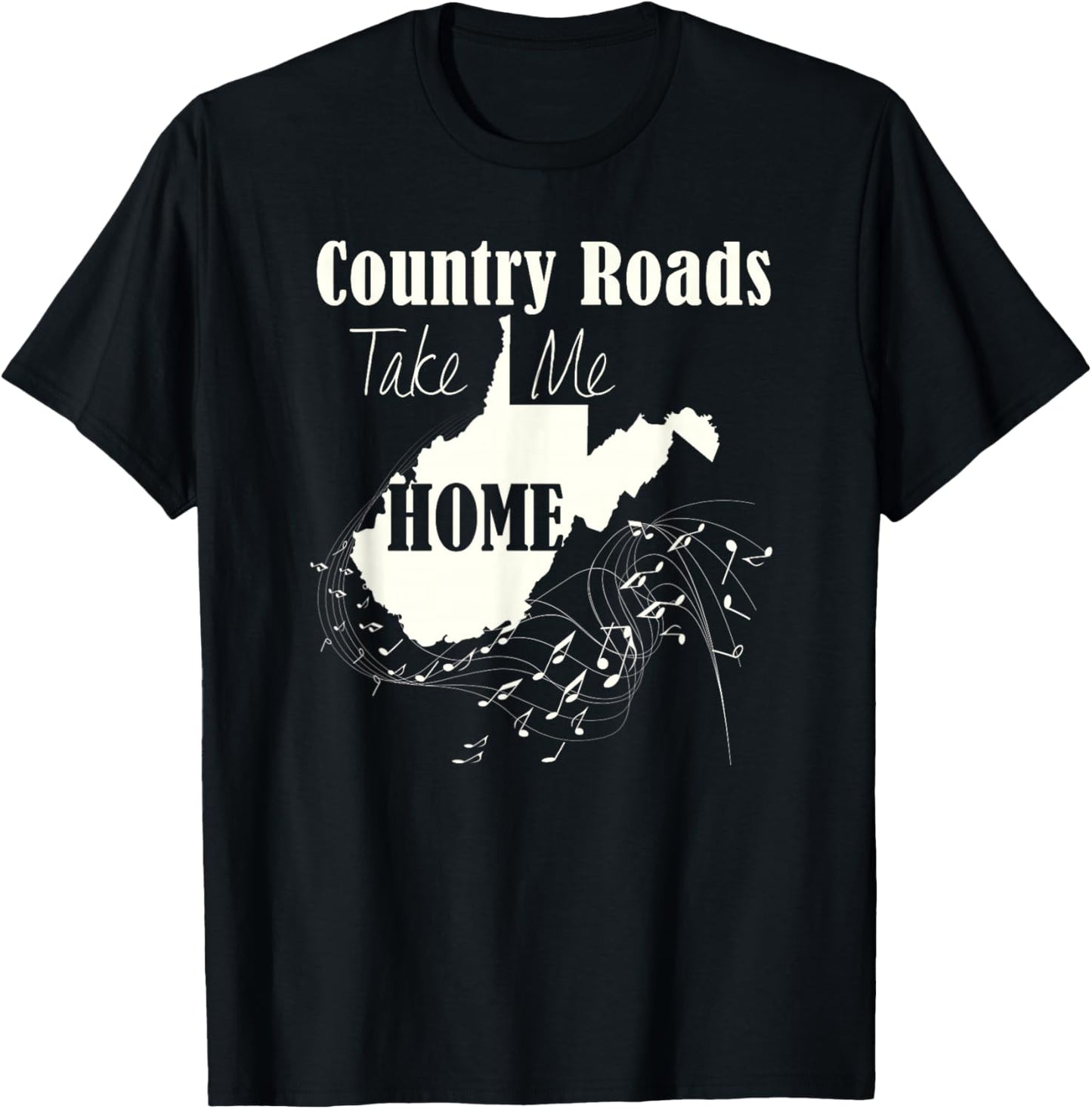 West Virginia Pride "Country Roads Take Me Home" T-Shirt - T-Shirt | Black