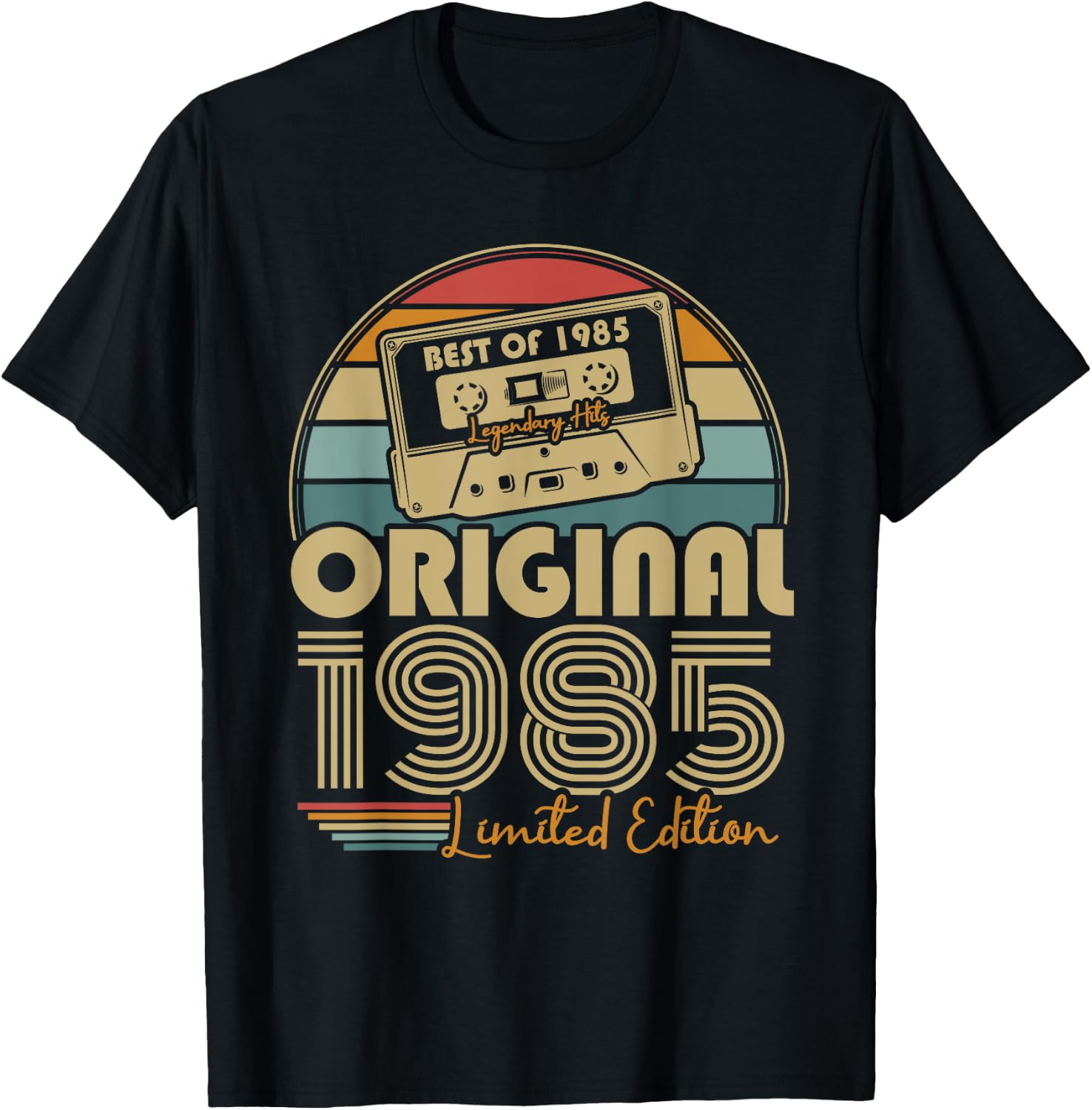 Original 1985 Vintage Birthday 40 Years Men and Women , Black, S T-Shirt - T-Shirt | Black
