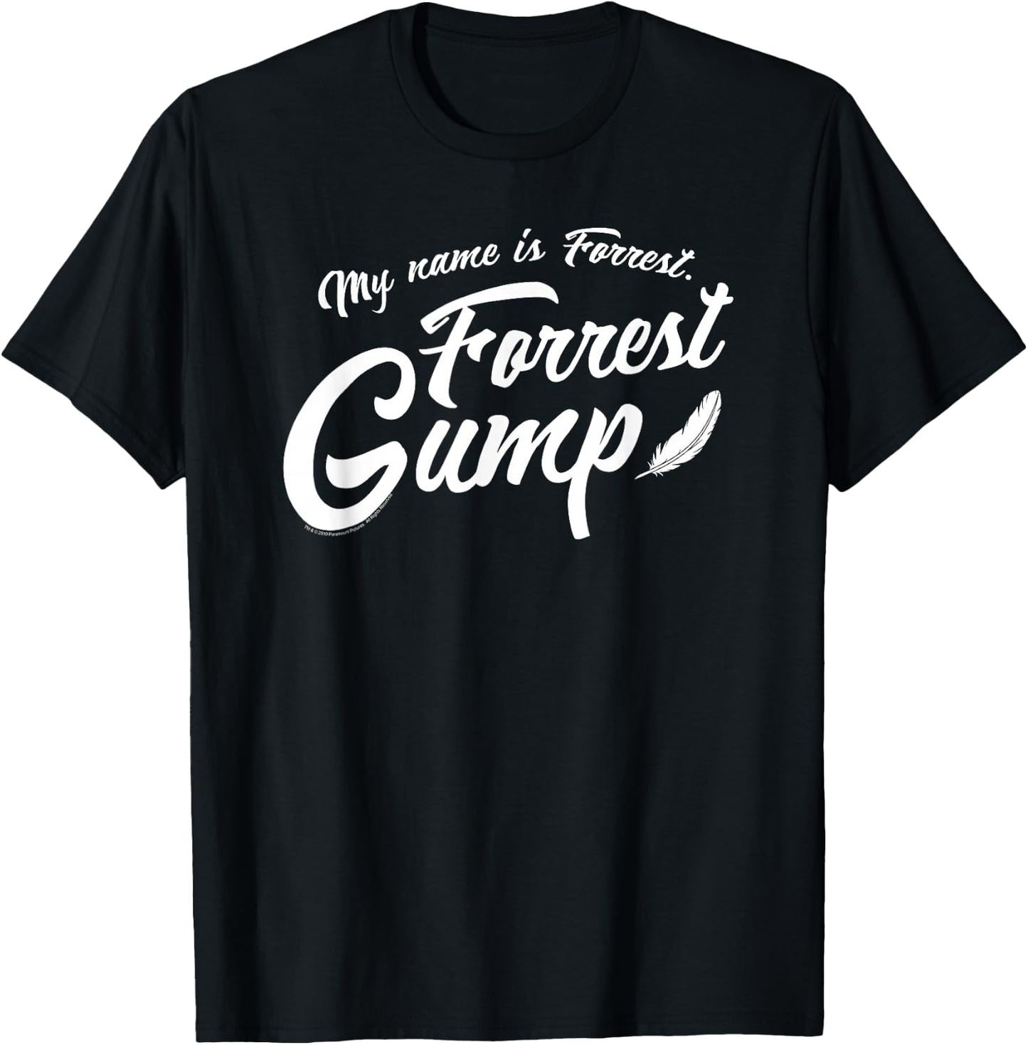Forrest Gump My Name is Forrest Script T-Shirt - T-Shirt | Black