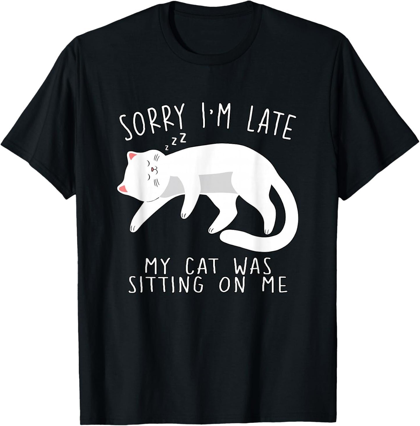 Cat Lover Lazy Graphic Men Girls Boys Kids Cats T-Shirt - T-Shirt | Black