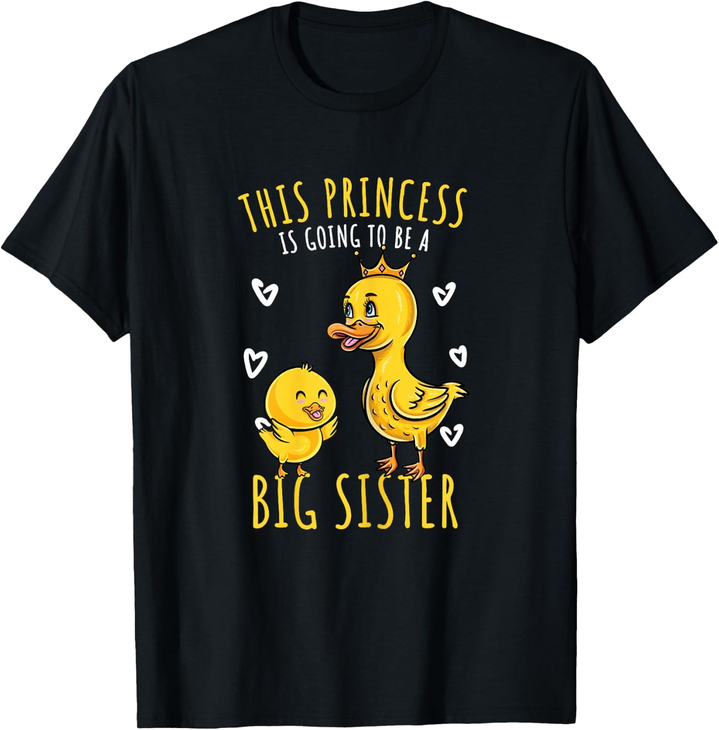 Duck Sister This Princess Is Going To Be A Big Sister T-Shirt - T-Shirt | Black