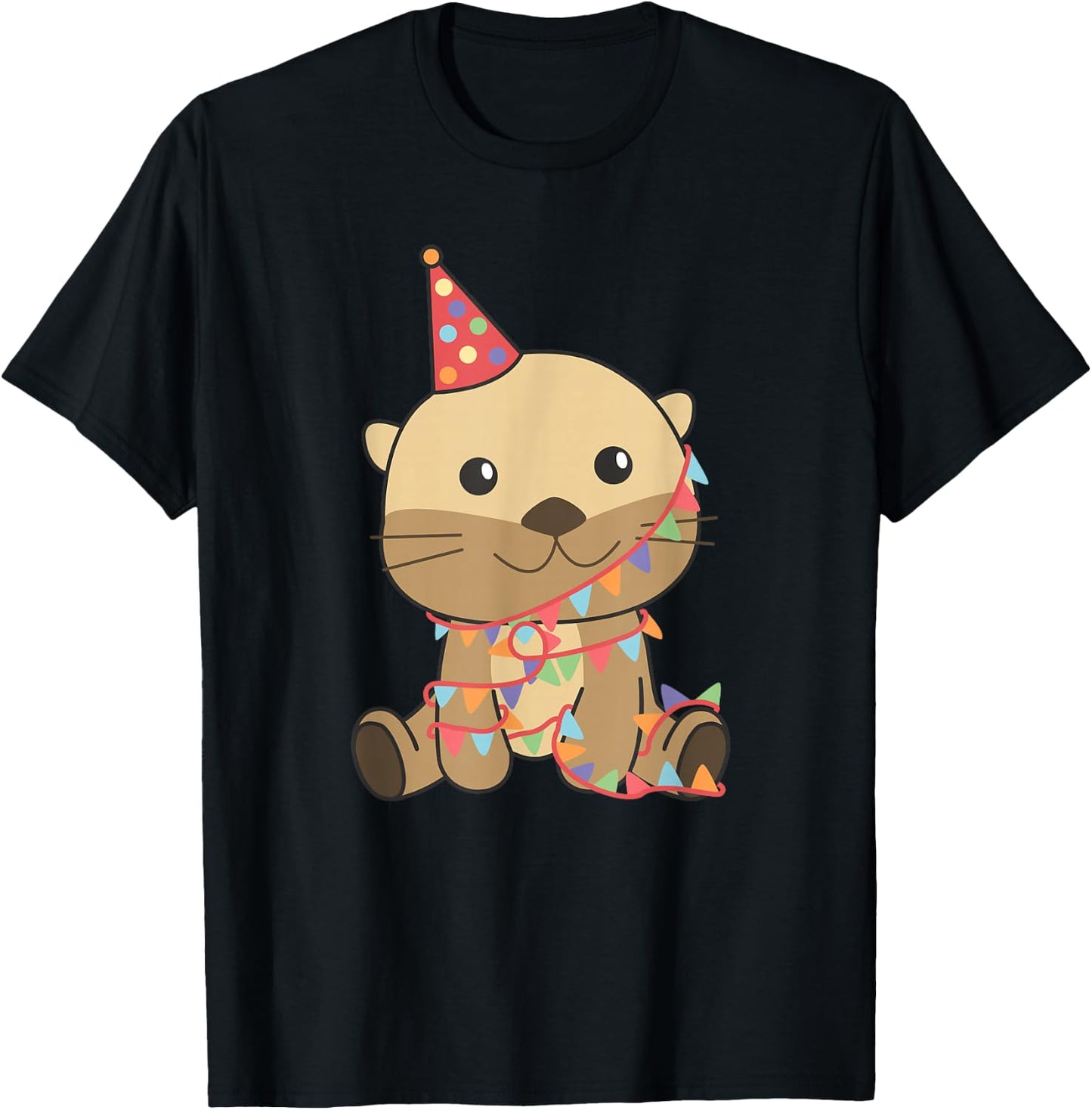 Otter for Birthday for Children a Birthday Otter T-Shirt - T-Shirt | Black