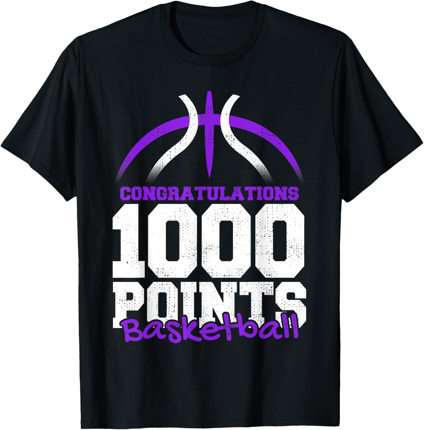 1000 Points Basketball Scorer High School Basketball Player T-Shirt - T-Shirt | Black