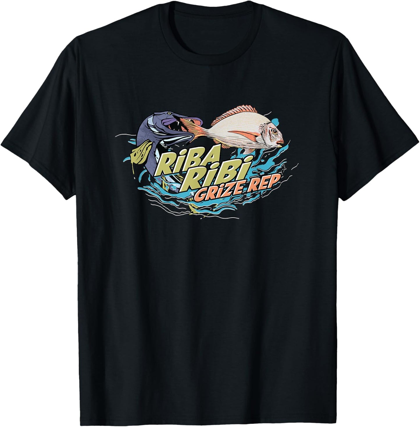 Balkan Jugo - Jugoslawien Spruch riba ribi grize rep T-Shirt - T-Shirt | Black