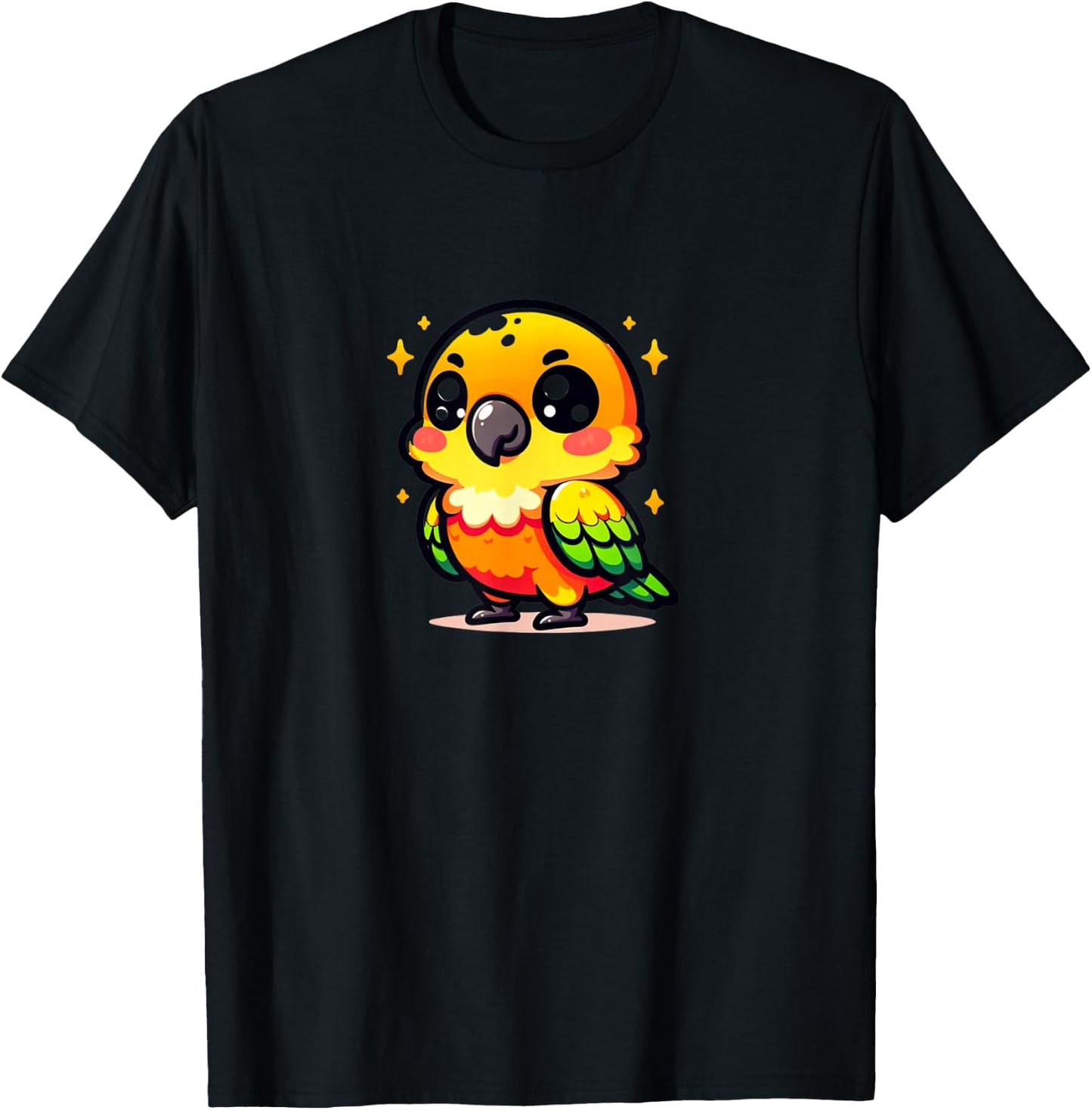 Cute Sun Conure Bird Kawaii Kids Boys Girls T-Shirt - T-Shirt | Black