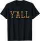Y'all Cute Funny Leopard Southern Pride Yall T-Shirt - T-Shirt | Black