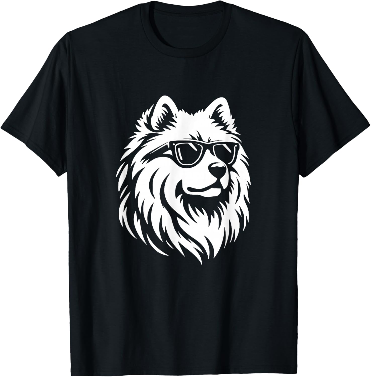 Samoyed Sunglasses Dog Graphic Design T-Shirt - T-Shirt | Black