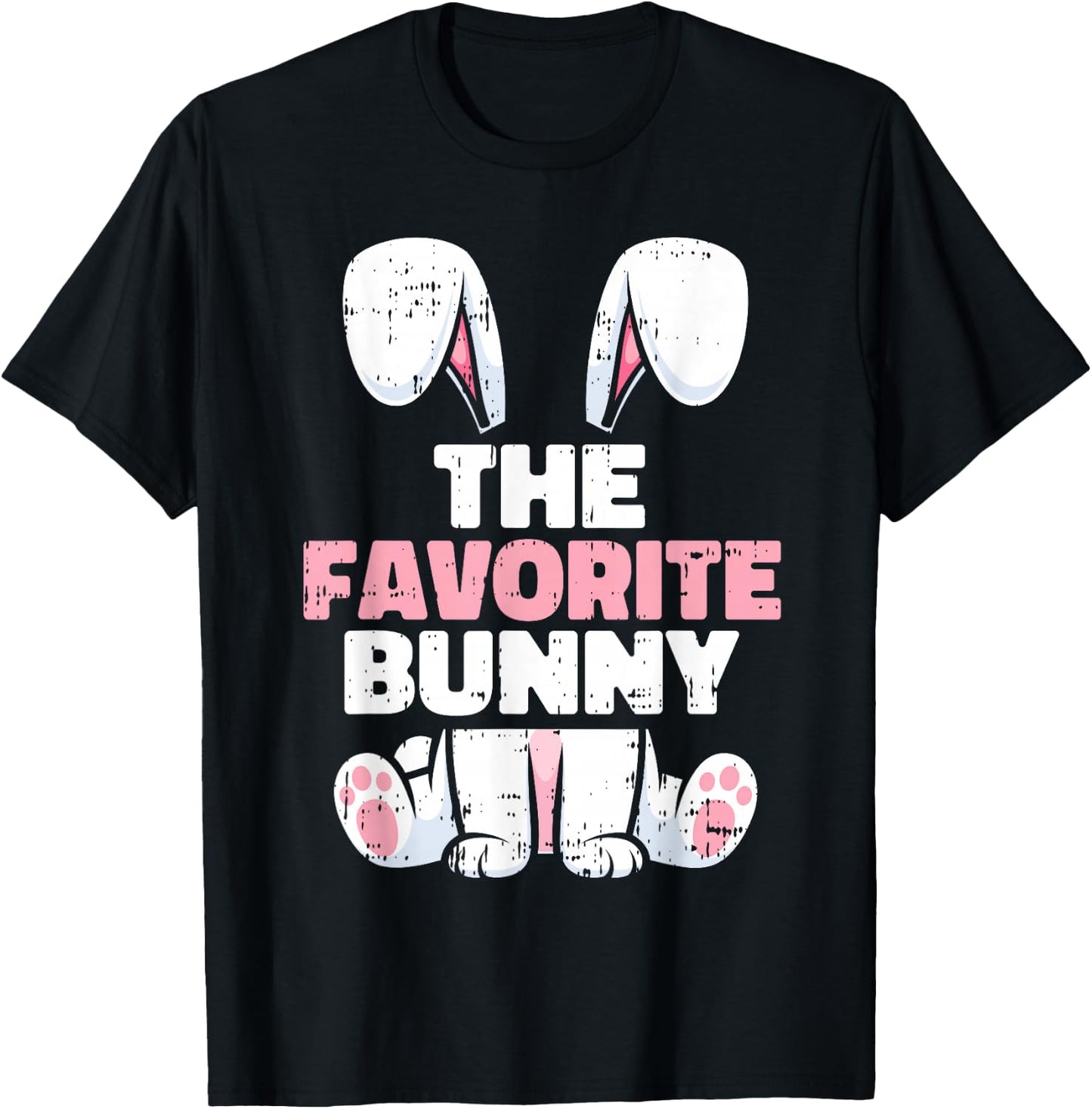 Favorite Bunny Easter Family Matching Spring Men Women Kids T-Shirt - T-Shirt | Black