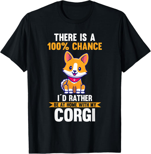 Dog Corgi T-Shirt - T-Shirt | Black
