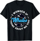 I Wonder If Whales Think About Me Too Orca T-Shirt - T-Shirt | Black