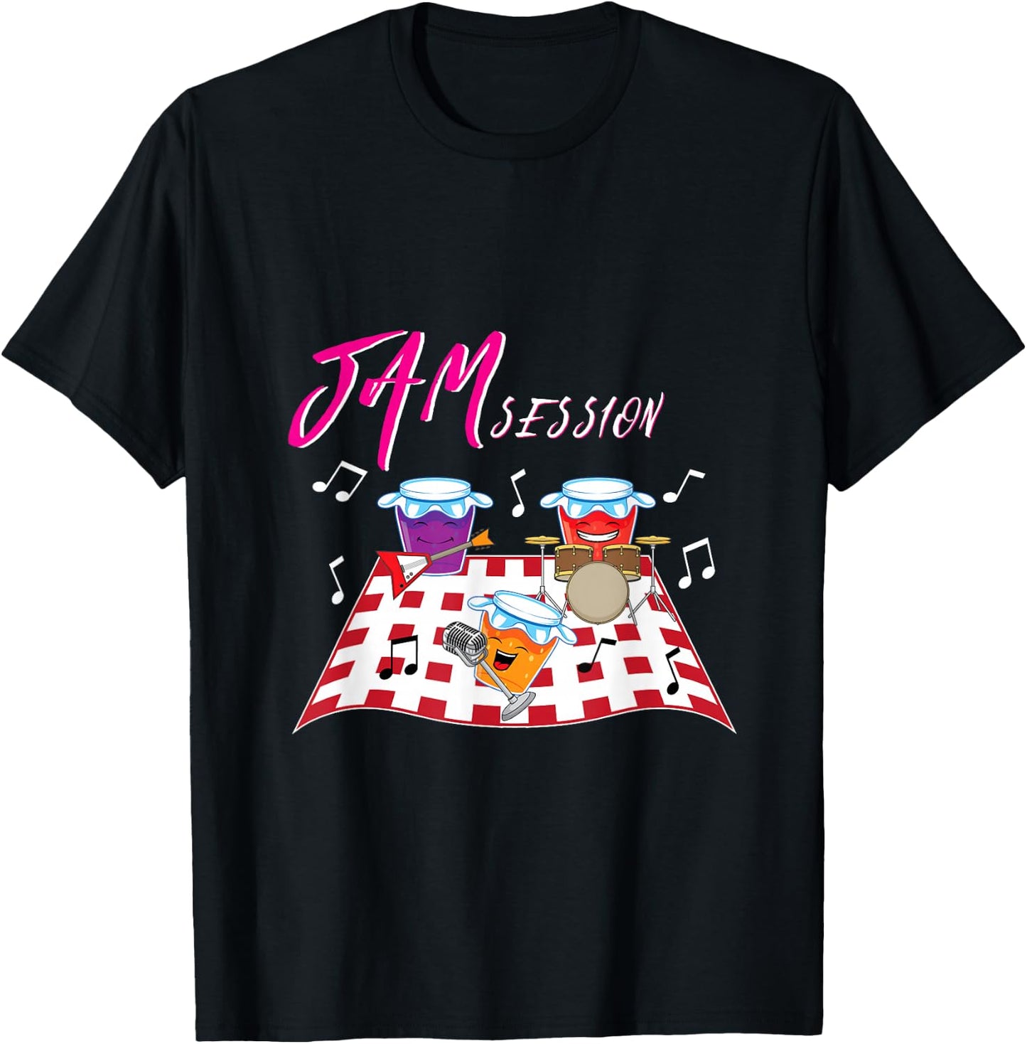 Jam Session - Funny Music Pun T-Shirt - T-Shirt | Black