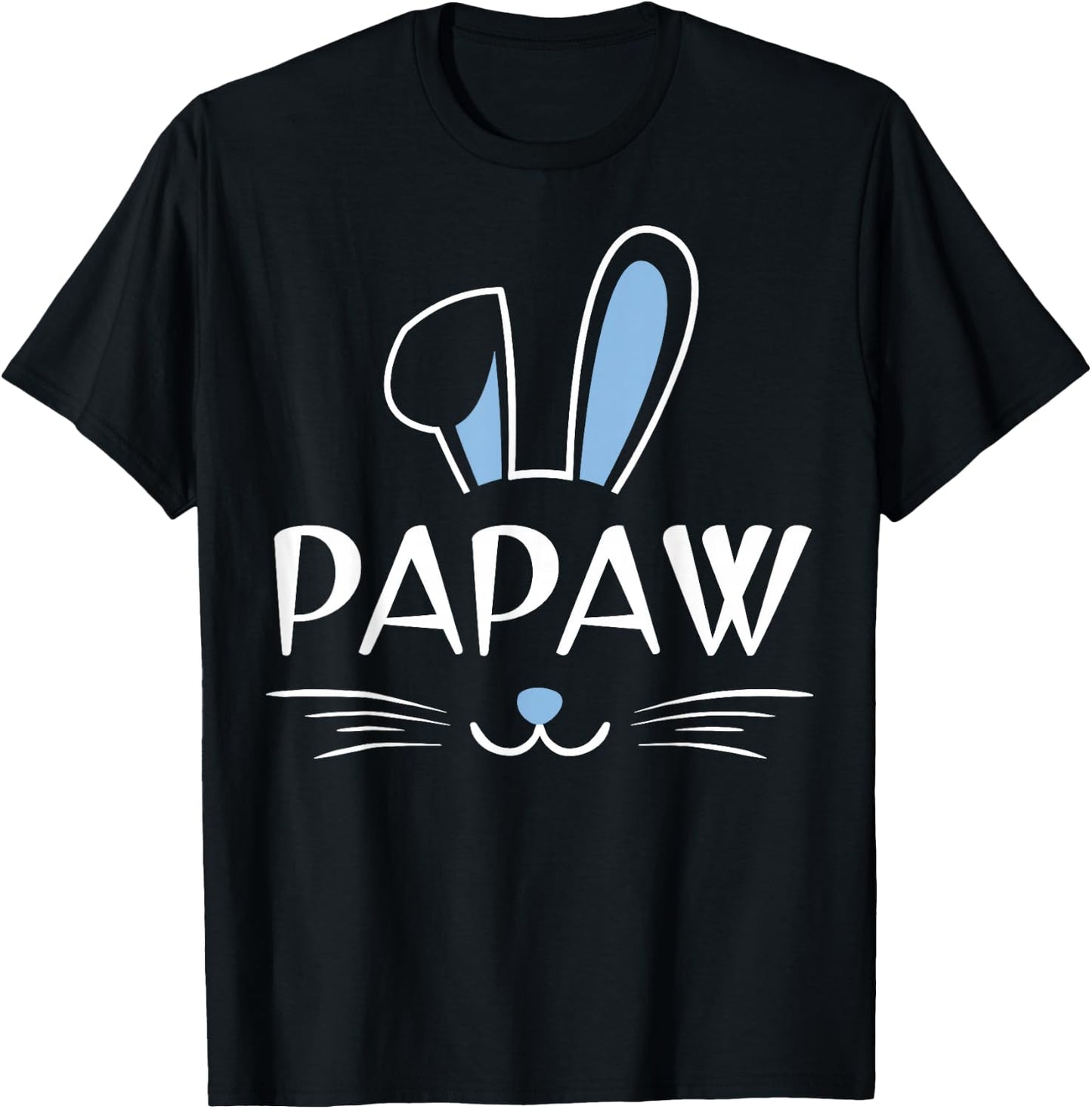 Papaw Bunny Face Family Father's Day Easter T-Shirt - T-Shirt | Black