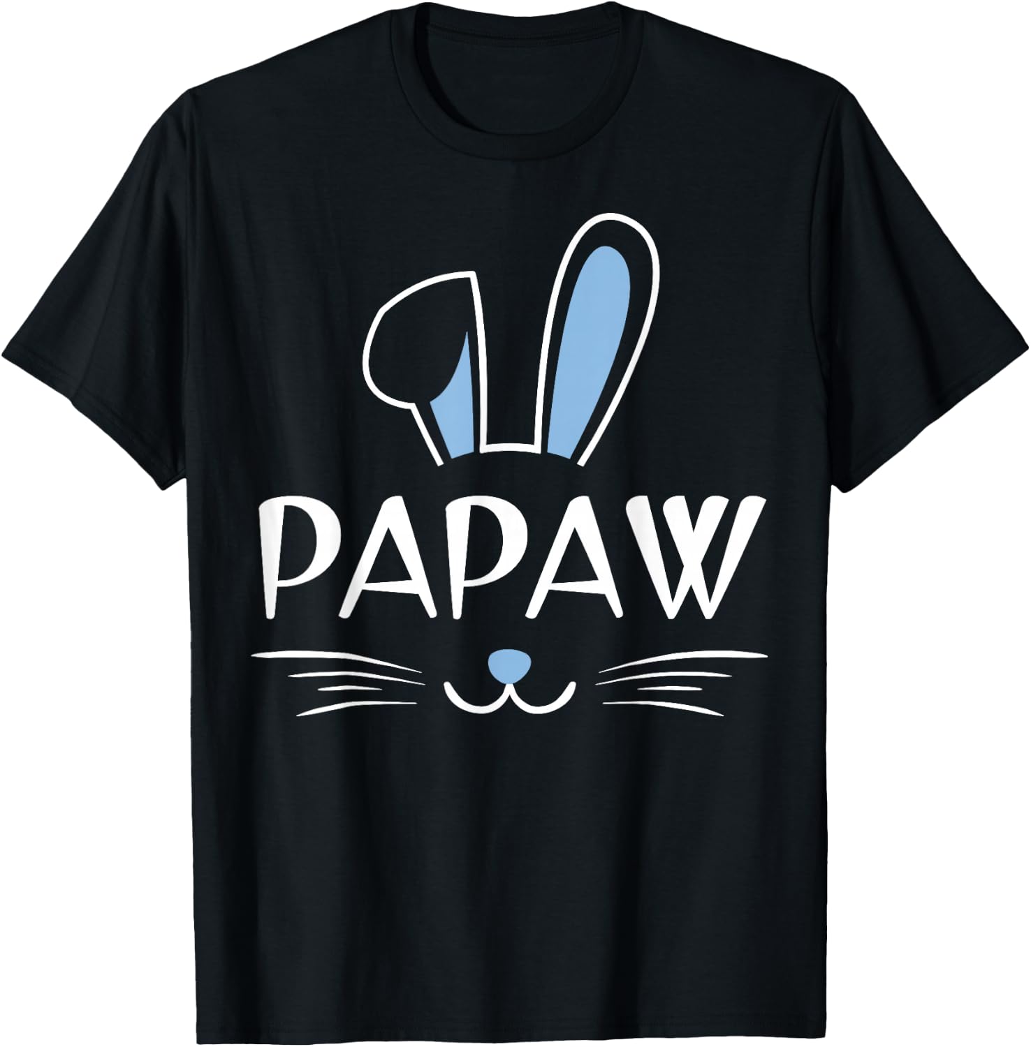 Papaw Bunny Face Family Father's Day Easter T-Shirt - T-Shirt | Black