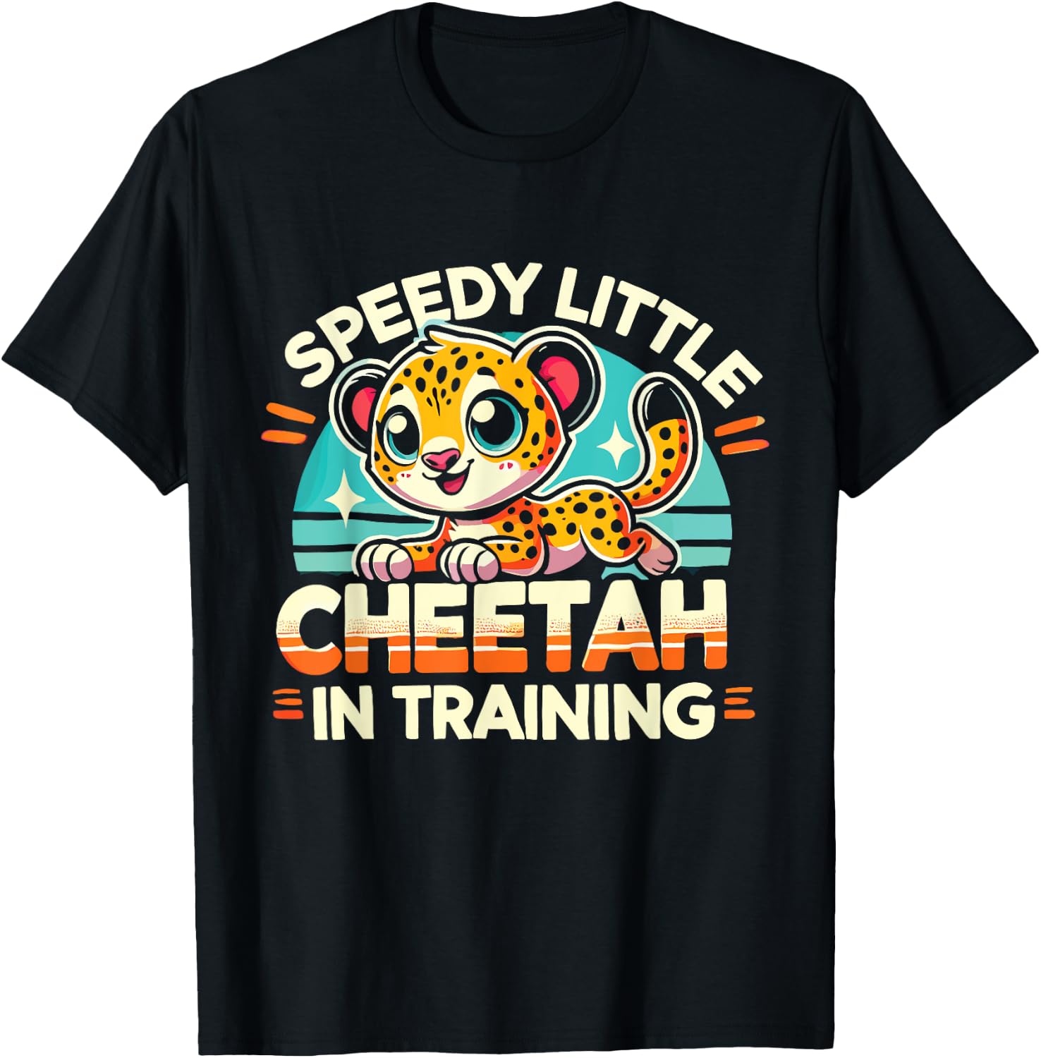 Wild Cat Wildlife Leopard Cheetah Women Kids T-Shirt - T-Shirt | Black