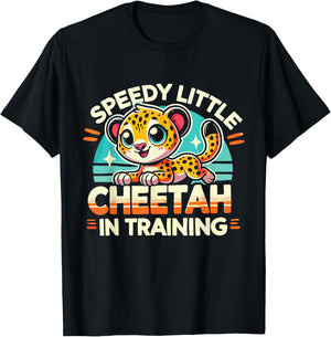 Wild Cat Wildlife Leopard Cheetah Women Kids T-Shirt - T-Shirt | Black