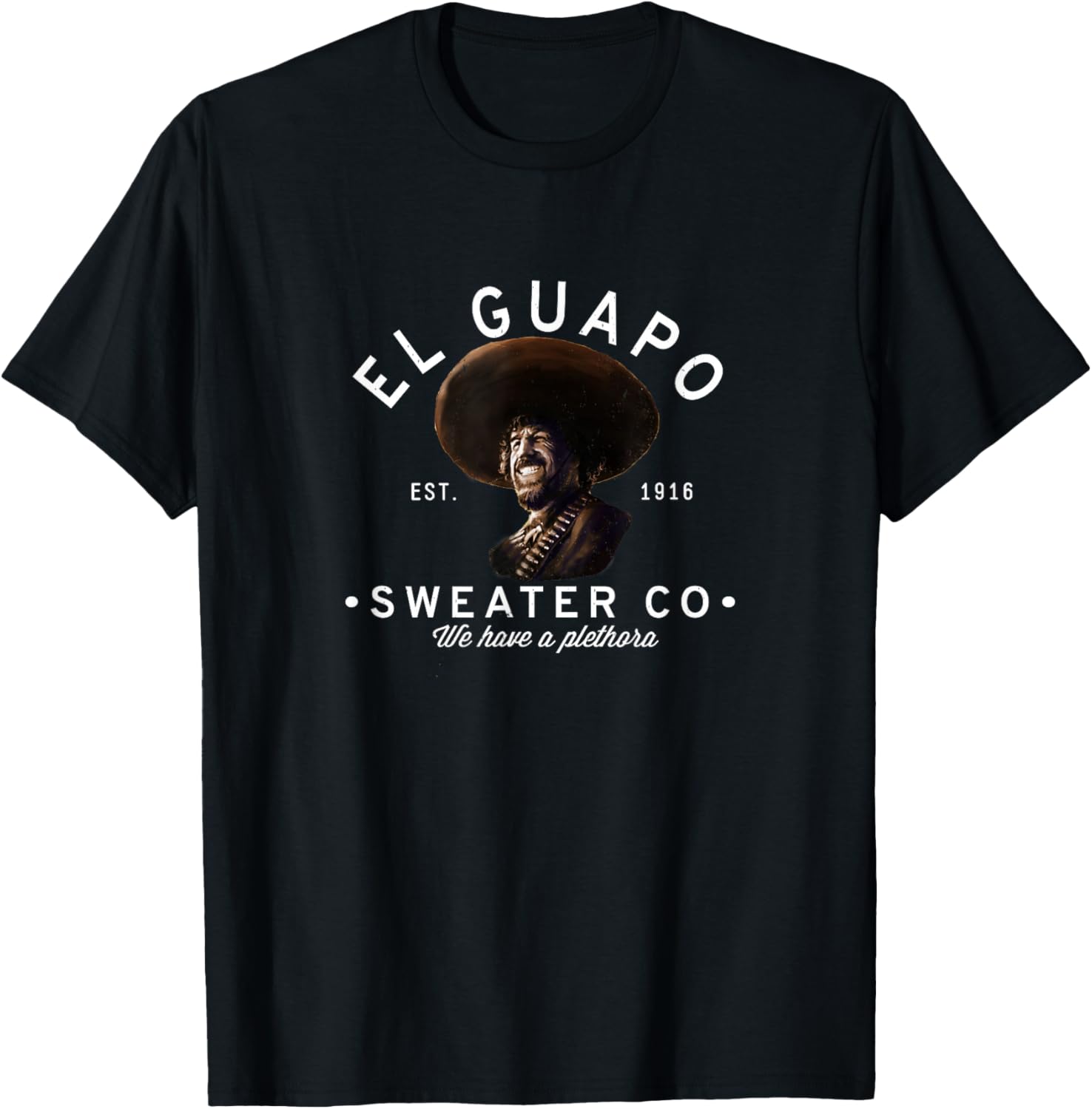 Primotees El Guapo Sweater Co. - Est. 1916 T-Shirt - T-Shirt | Black