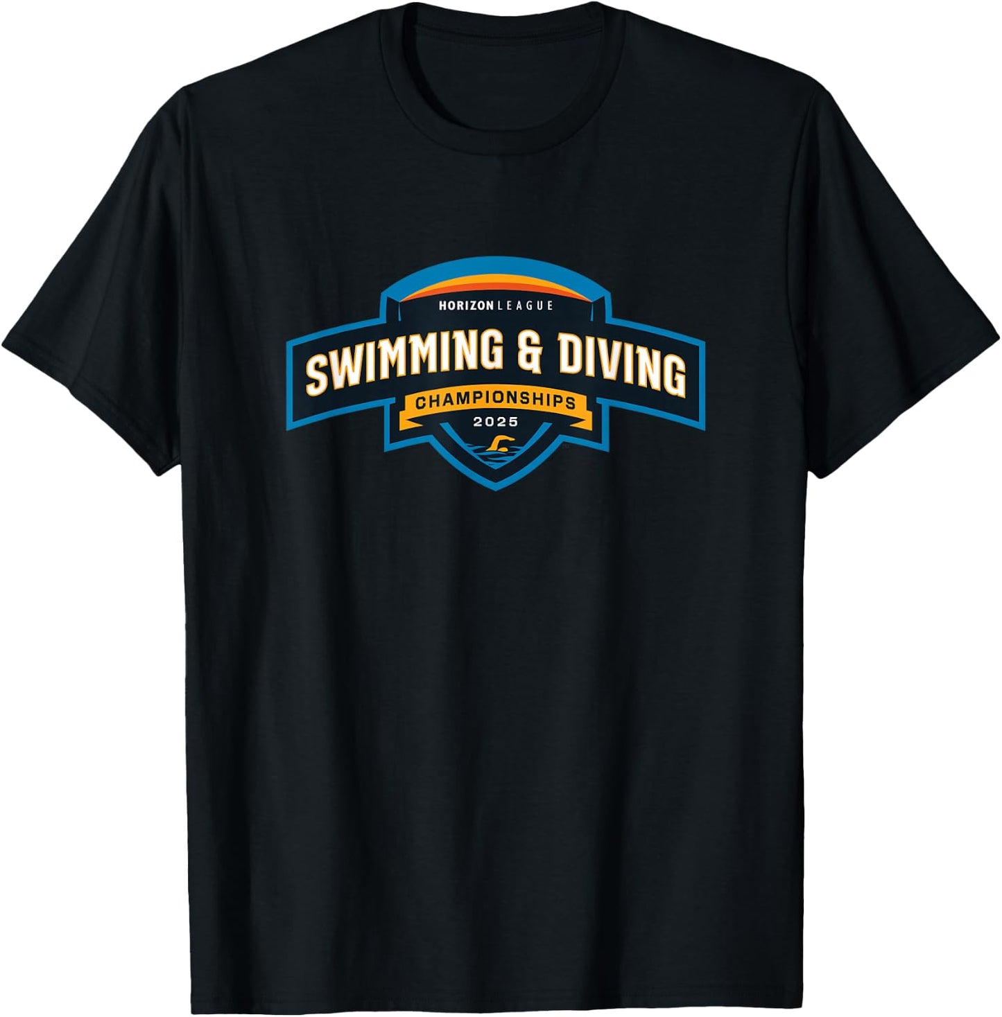 Horizon League Swimming & Diving Championship 2025 T-Shirt - T-Shirt | Black