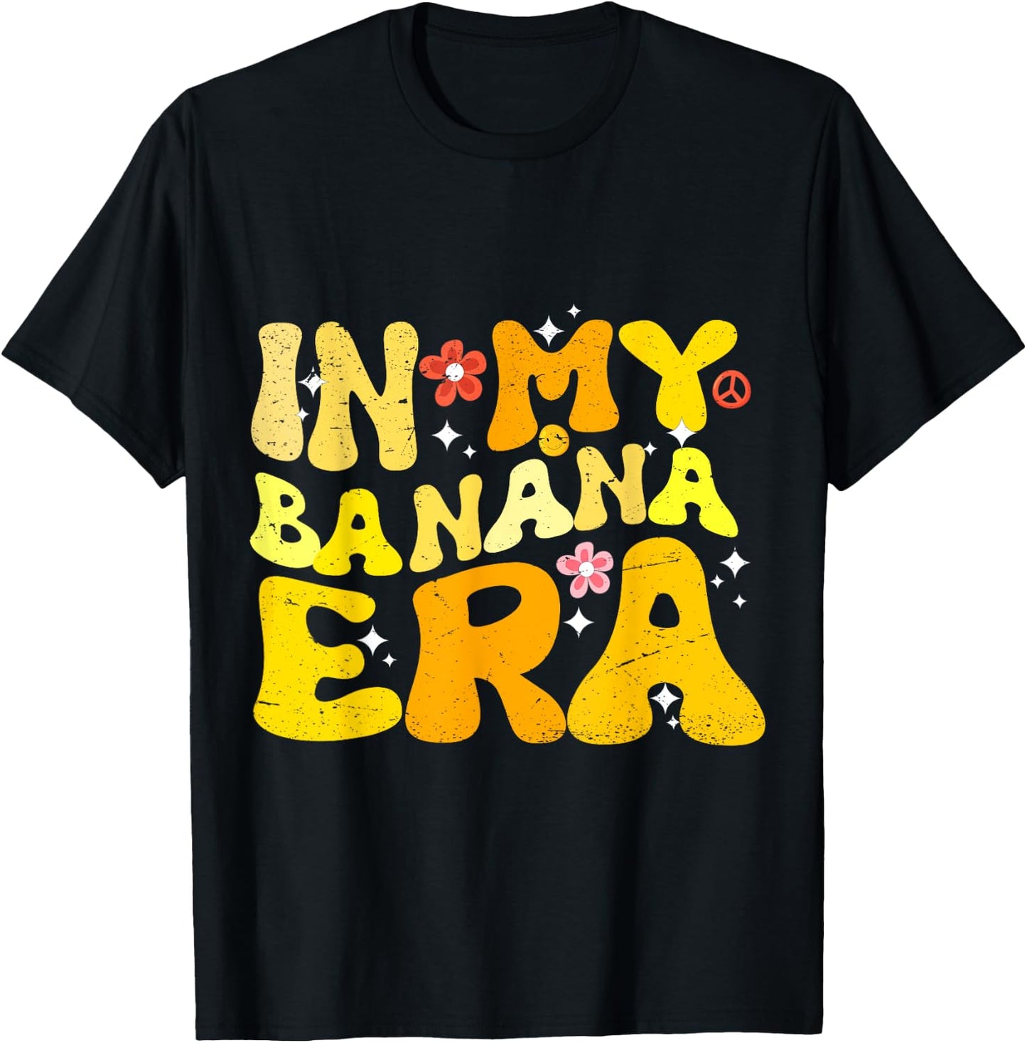 In My Banana Era Banana and Baseball Lover Funny T-Shirt - T-Shirt | Black