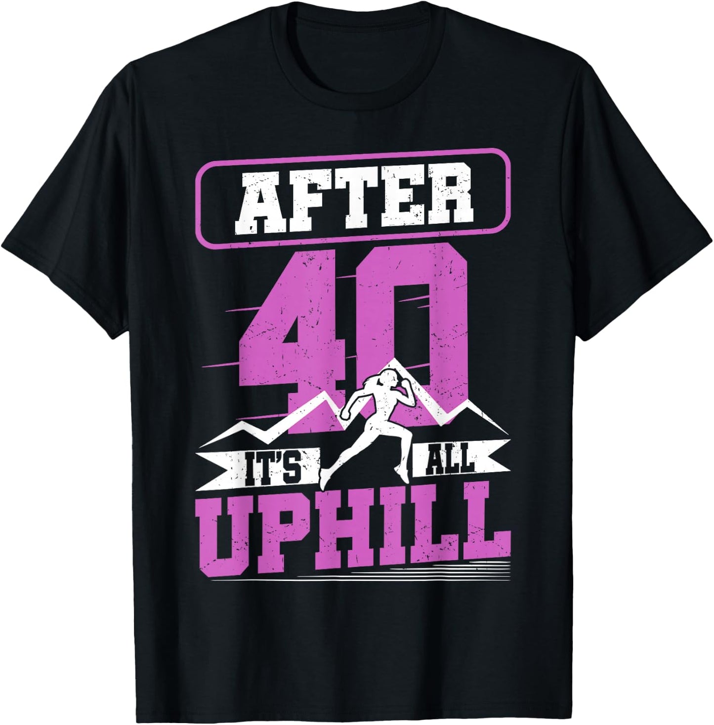 Funny Running Shirt 40 Years Old 40th Birthday Gift T-Shirt - T-Shirt | Black