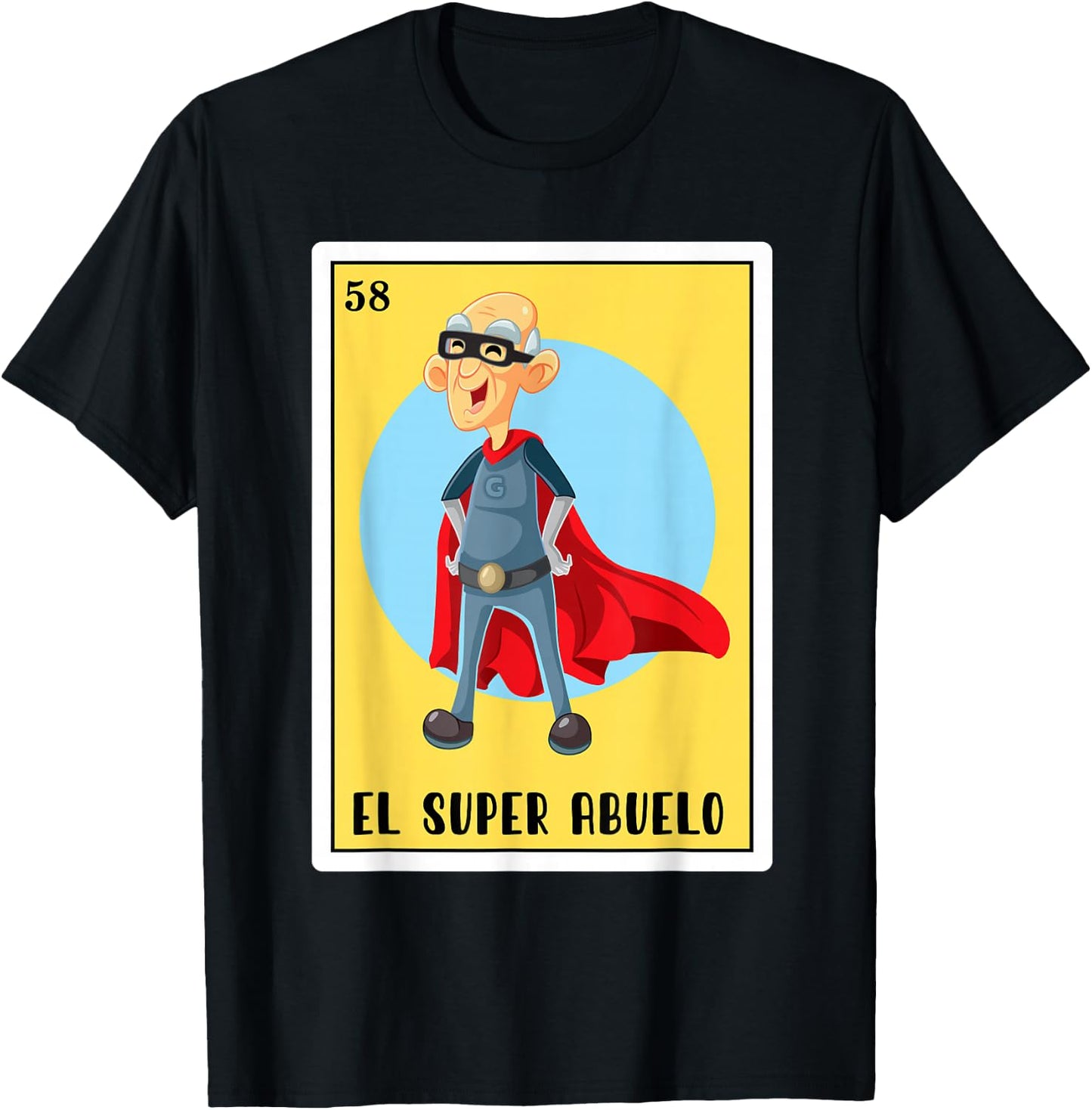 Spanish-Mexican Bingo Funny Gifts Abuelo - El Super Abuelo T-Shirt - T-Shirt | Black
