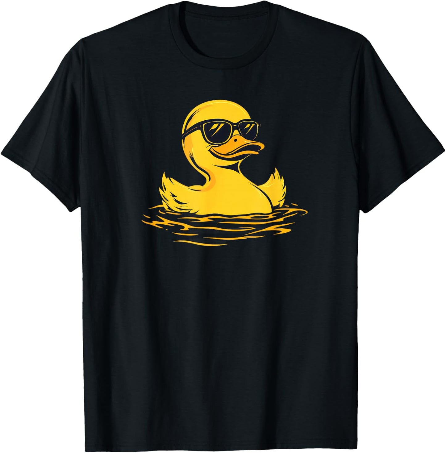Rubber Duck Sunglasses Cool Funny Duckling Graphic T-Shirt - T-Shirt | Black