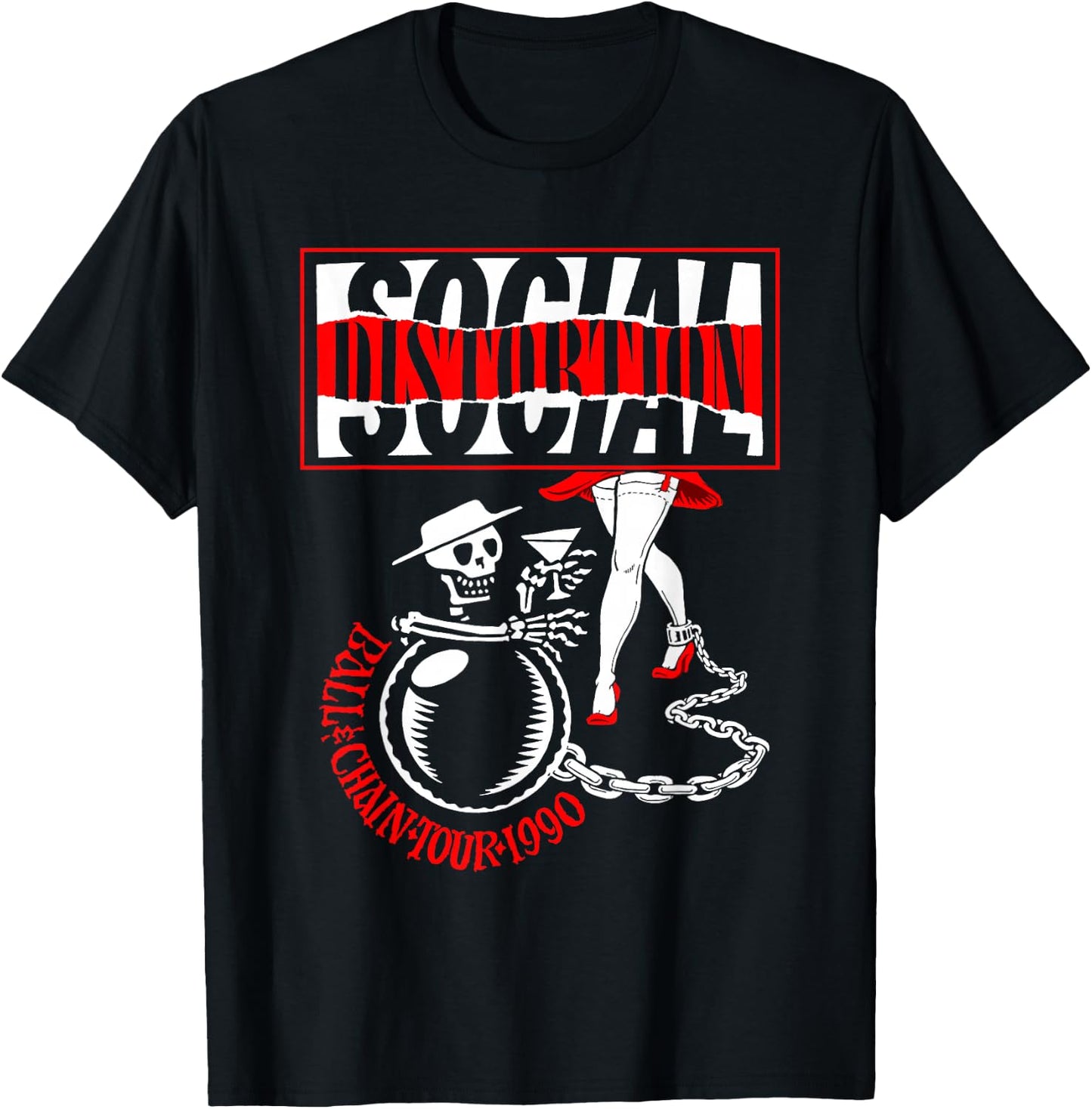 Offizielle Social Distortion Ball und Kette T-Shirt - T-Shirt | Black