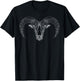 Ram Head & Bighorn Sheep Dot line Art Sketch Drawing - Ram T-Shirt - T-Shirt | Black