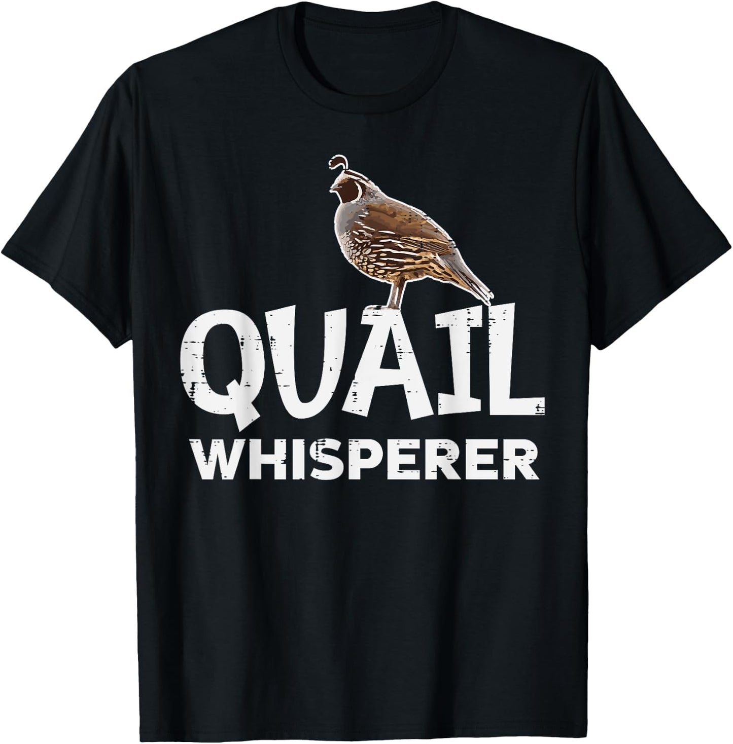 Quail Whisperer Upland Hunting Funny Hunter Men Women Kids T-Shirt - T-Shirt | Black