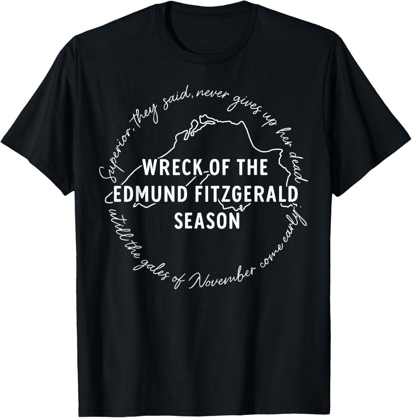 Wreck of The Edmund Fitzgerald Season T-Shirt - T-Shirt | Black