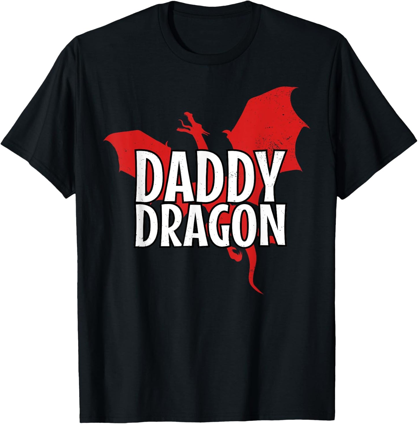 Daddy Dragon Mythical Legendary Creature Father's Day Dad T-Shirt - T-Shirt | Black