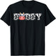 Daddy Cow Print Cowboy Animal Pattern Farmer Father Daddy T-Shirt - T-Shirt | Black